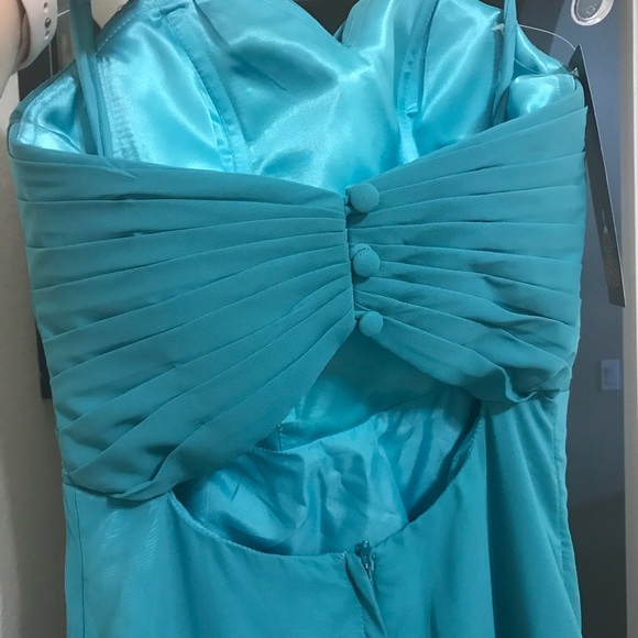 Turquoise bridesmaid dress - Picture 4 of 5